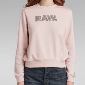 G-Star Light Pink Crewneck with Logo
